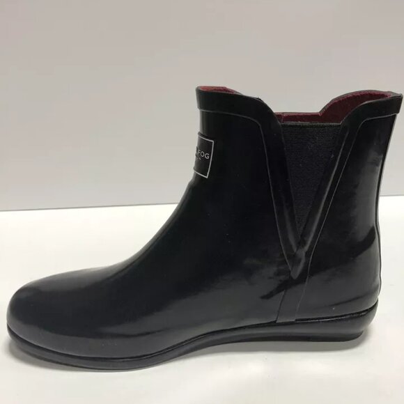 London Fog Women’s Piccadilly, Black Rain Boots, Size 9 M - Picture 2 of 6